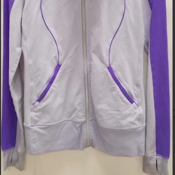 EUC- lululemon athletica jacket purple and gray - Picture 5 of 6